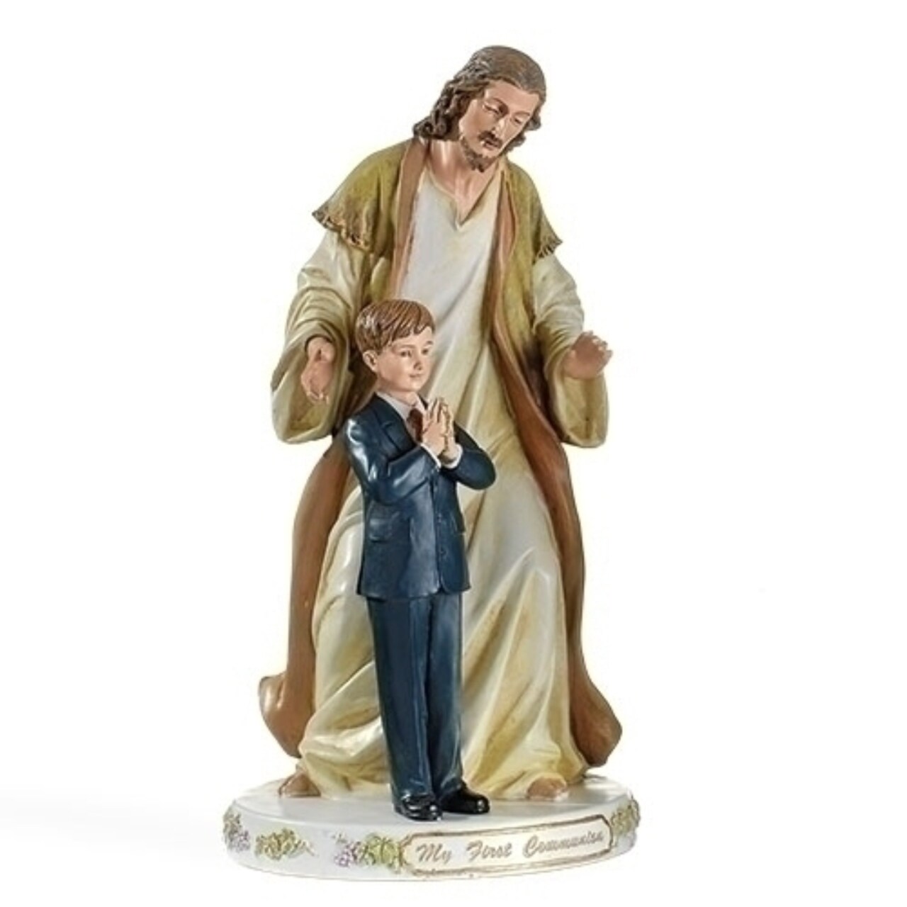 Roman 9.5&#x22; Jesus with Praying Boy Religious Figure